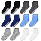 ELUTONG Anti Rutsch Socken Kinder Baby Jungen Socken - 12 Paar ABS Antirutsch Anti-Rutsch Kleinkinder Babysocken für 1-3 Jahre