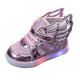 2024 Neu - Bling führte Kinder Baby Kinder Licht leuchtende Schuhe Mädchen Sport Baby Schuhe Sneaker Kinder Jungen 23 (Pink, 23 Toddler)