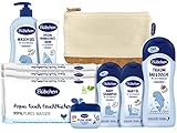 Bübchen Pflegeset für Neugeborene, 7-teilig – Geschenkset mit Baby-Produkten, von mildem Shampoo bis pflegender Wundschutzcreme, ohne Silikone