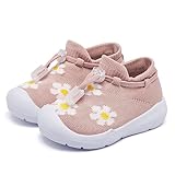 MORENDL Baby Lauflernschuhe Krabbelschuhe Babyschuhe Baby Hausschuhe für Kleinkind Jungen Mädchen LBeige/Flower EU 18