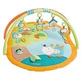 Fehn 3-D-Activity-Decke Spielbogen Sleeping Forest – Baby Krabbeldecke mit 5 abnehmbaren Spielzeugen zum Greifen – Spieldecke für Babys und Kinder ab 0+ Monaten – Krabbelmatte als Geschenk zur Geburt