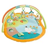 Fehn 3-D-Activity-Decke Spielbogen Sleeping Forest – Baby Krabbeldecke mit 5 abnehmbaren Spielzeugen zum Greifen – Spieldecke für Babys und Kinder ab 0+ Monaten – Krabbelmatte als Geschenk zur Geburt