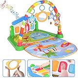 Piano Spielbogen Baby for Boy & Girls，Spieldecke Baby Spielzeug 0 3 6 12 Monate 0-1 Jahre，Spieldecke für Babys mit weichem Spielbogen，Babyaustattung ab Geburt