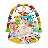 Qeyeid Spielbogen Baby, Aktivitätsmatten Für Babys, krabbeldecke für baby, 5-in-1 Baby Aktivitäts Fitnessstudio, Spielzeuge Im Set Ab Geburt Nutzbar Für 0-36 Monate Neugeborene Kleinkinder