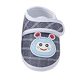 TDEOK Pantoffeln 37 Babyschuhe Mode weiche Sohle Kleinkind Kleid niedlichen Druck Prinzessin Schuhe Kleinkind Schuhe Super Fit Hausschuh Mädchen (Grey, 19.5 Infant)
