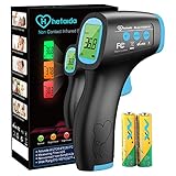 Fieberthermometer Kontaktlos Infrarot Stirnthermometer für Baby Erwachsene, 2 in 1 Digitales Thermometer Fieber mit Sofortige und Genaue Ablesungen, Mute mode, Fieberalarm, 50 Speicherabruf, schwarz